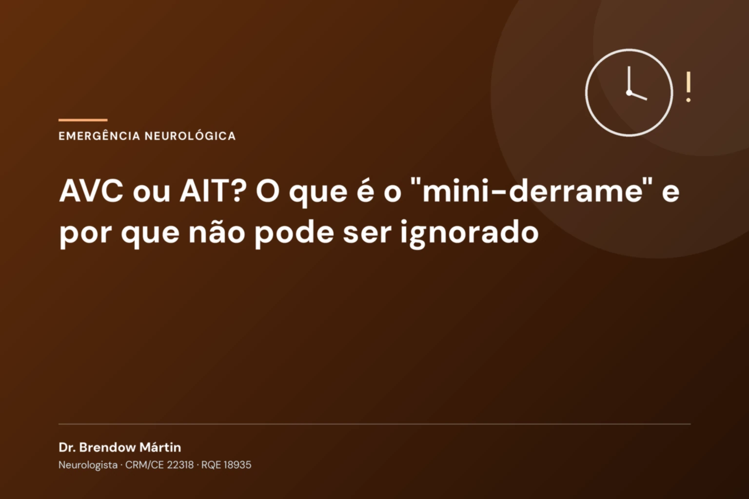 AVC ou AIT? O que é o 