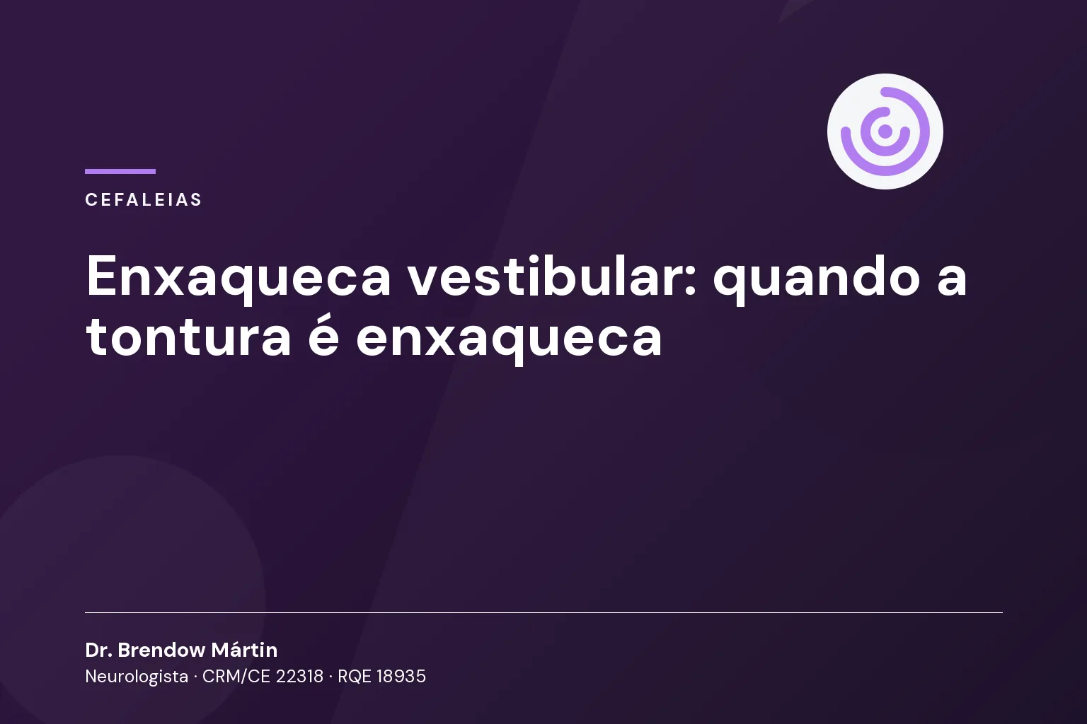Enxaqueca vestibular: quando a tontura é enxaqueca
