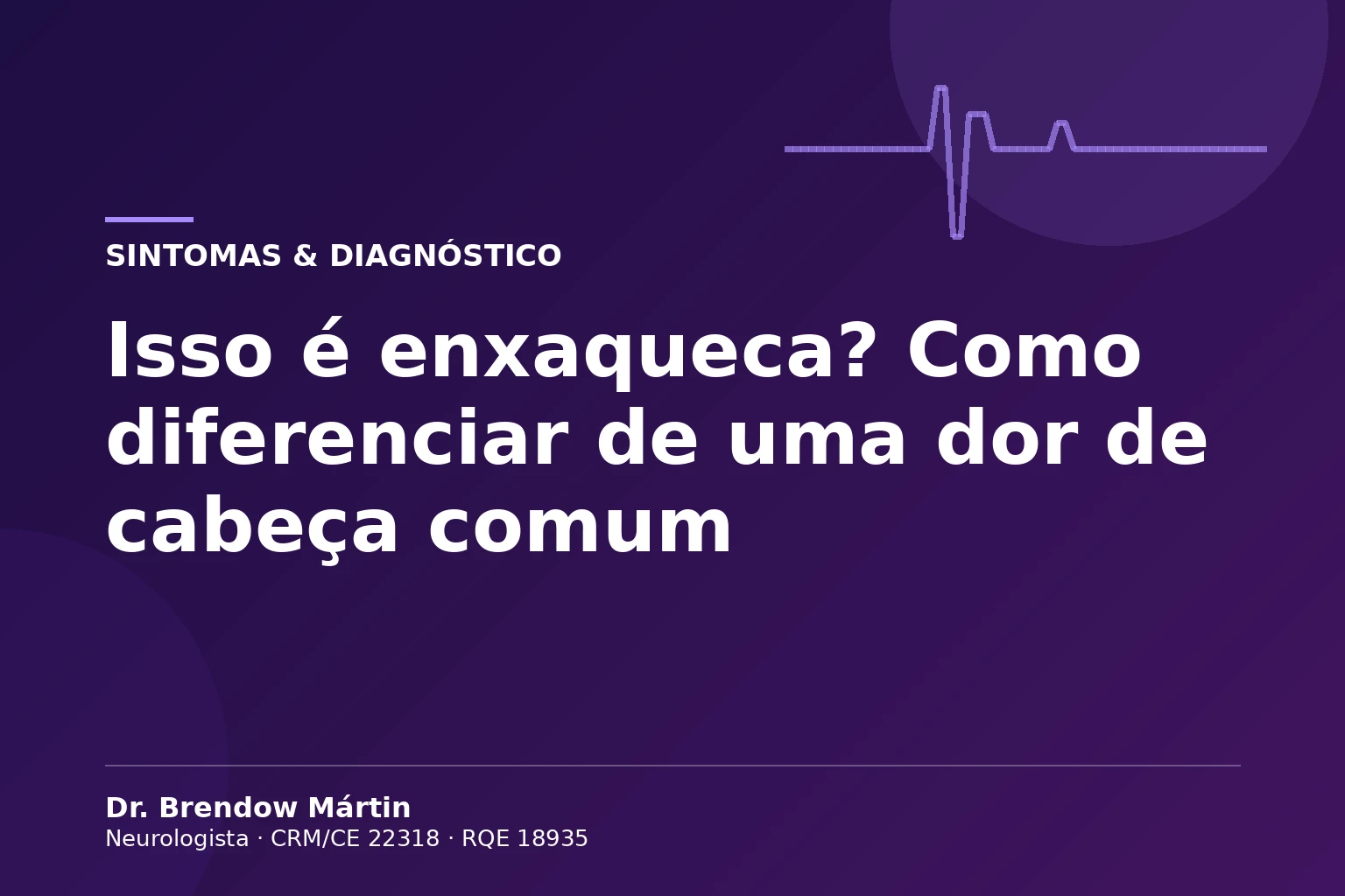 Isso é enxaqueca? Como diferenciar de uma dor de cabeça comum