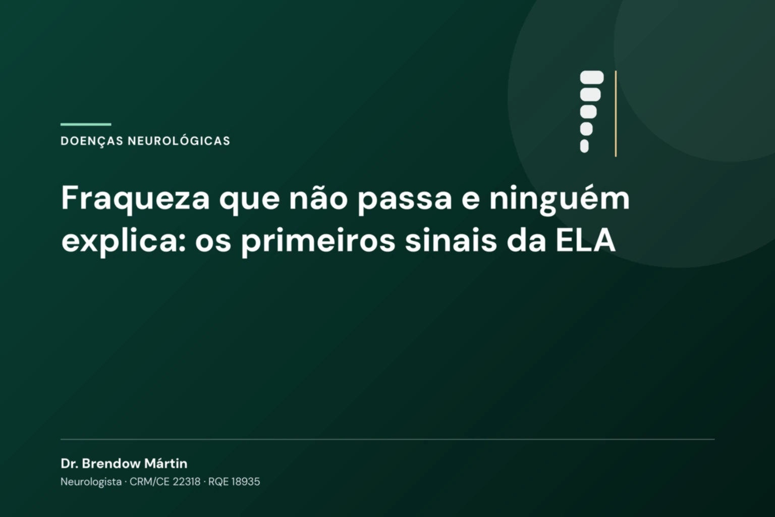 Fraqueza que não passa e ninguém explica: os primeiros sinais da ELA